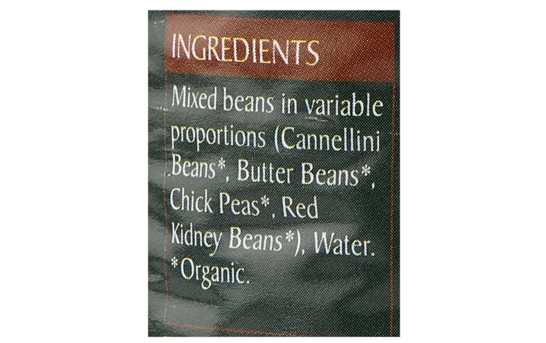 Epicure Organic Bean Cuisine 4 Bean Mix In Water With No Added Salt   Tin  400 grams